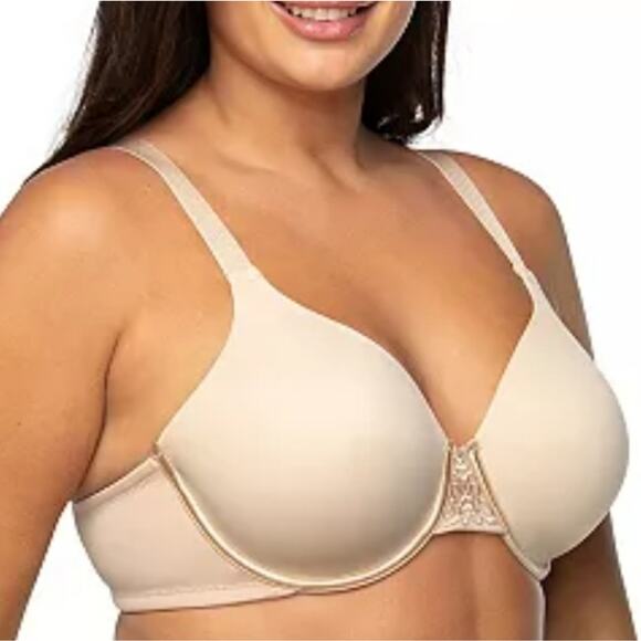 Vanity Fair Beauty Back Full Figure Smoothing Underwire Bra 36D Cream Off White - Picture 1 of 5